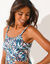 Haut de tankini imprimé Melosa (bleu)