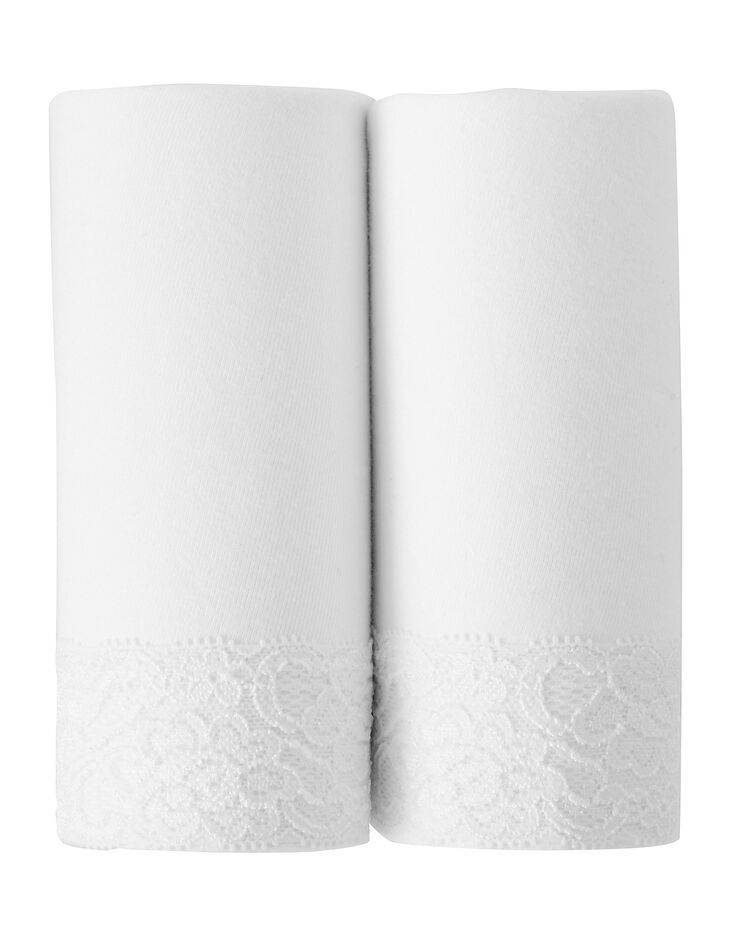 Culotte panty coton et dentelle - lot de 2 (blanc) Culotte panty coton et dentelle - lot de 2 (blanc)