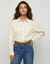 Chemise ample imprim&eacute; pois (&eacute;cru / marron)