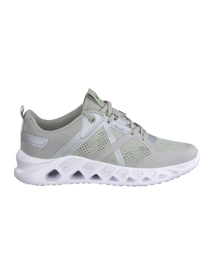 Baskets sneakers à lacets vert menthe - grande largeur (gris clair)