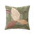 Housse de coussin carr&eacute;e imprim&eacute; feuilles - lot de 2 (vert)