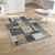 Tapis d&eacute;coratif motif patchwork (gris)