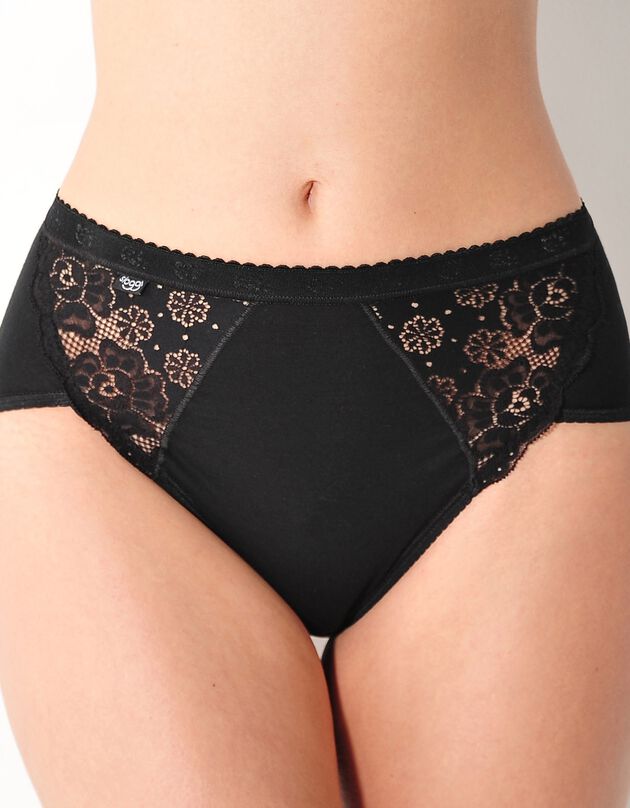 Culotte midi Chic, lot de 3 achetées + 1 GRATUITE (1) (noir)