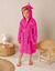 Peignoir de bain enfant personnalisable licorne à capuche (fuchsia)