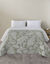 Couette microfibre imprimé Herbier 200 g/m² (vert / beige)
