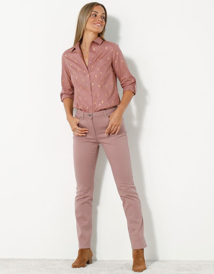 Pantalon sculptant coupe 5 poches (praline)