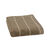 Serviette éponge coton rayée 500 g/m² (taupe / blanc)