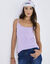 Débardeur fines bretelles uni, coton bio** (mauve)