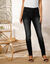 Jegging fuselé ultra stretch, maille effet jean (black)