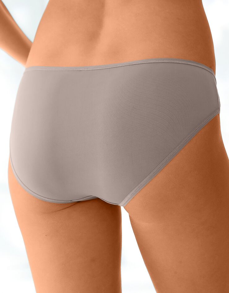 Culotte microfibre forme midi   – Lot de 2 (taupe)