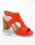 Sandales enveloppantes à talon bois (orange)