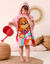 Poncho de bain enfant Pat'Patrouille personnalisé éponge et velours coton - 320g/m² (rose)