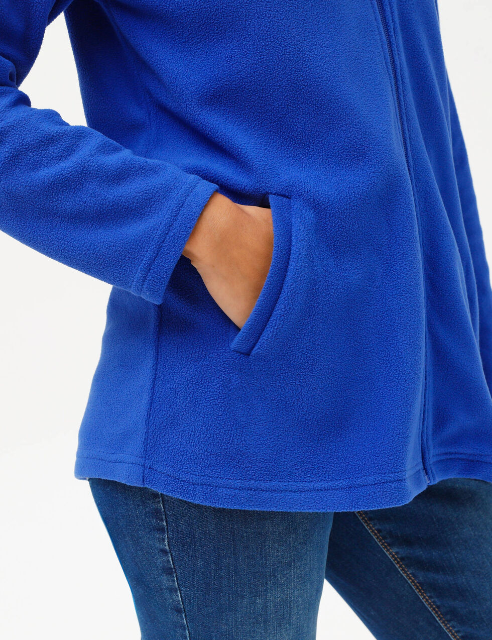 Veste De Femme Kuhl, Grande Taille, Polaire Alfpaga Zippée, Coloris Bleu Et Marron
