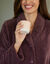 Robe de chambre maille polaire col ch&acirc;le - Longueur 95 cm (taupe)