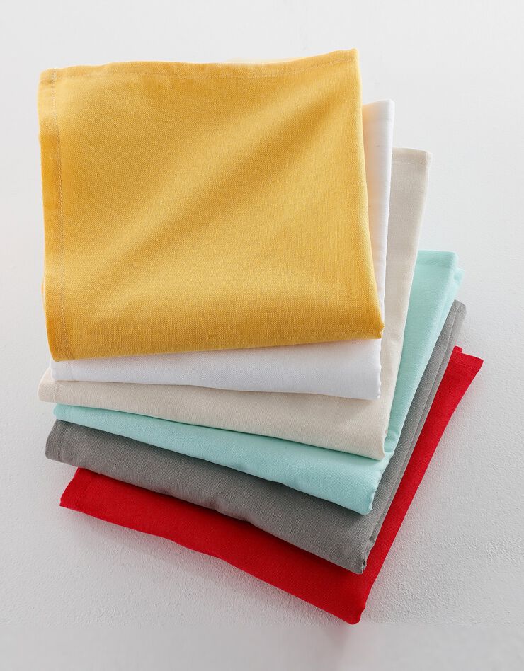 Serviette de table unie - lot de 6 (écru)