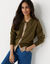 Gilet veste boutonn&eacute; bicolore, polyester recycl&eacute;** (vert olive / gr&egrave;ge chin&eacute;)