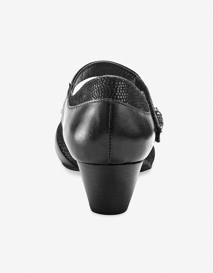 Babies en cuir à talon - noir (noir) Babies en cuir à talon - noir (noir)