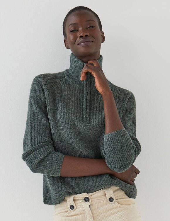 Pull col camionneur. (kaki)