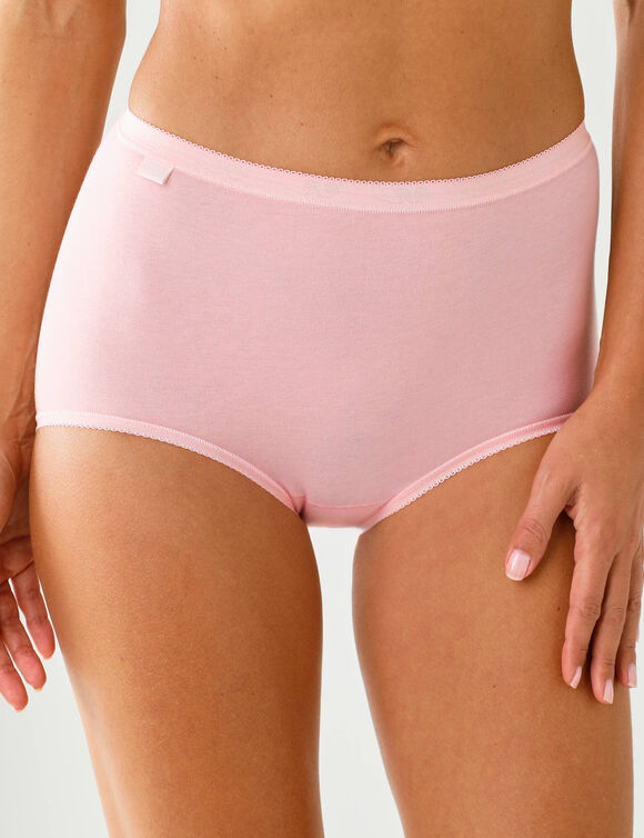 Culotte maxi Basic+, lot de 3 achet&eacute;es +1 GRATUITE (1) (rose)