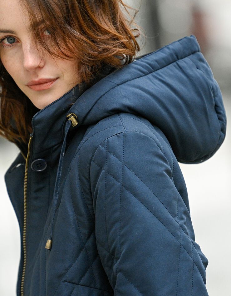 Parka matelassée microfibre (marine) Parka matelassée microfibre (marine)