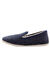 Charentaises homme silencieuses fourrées laine (uni marine)