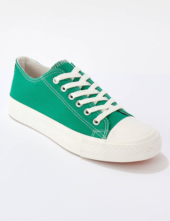  Tennis en toile à lacets (vert)