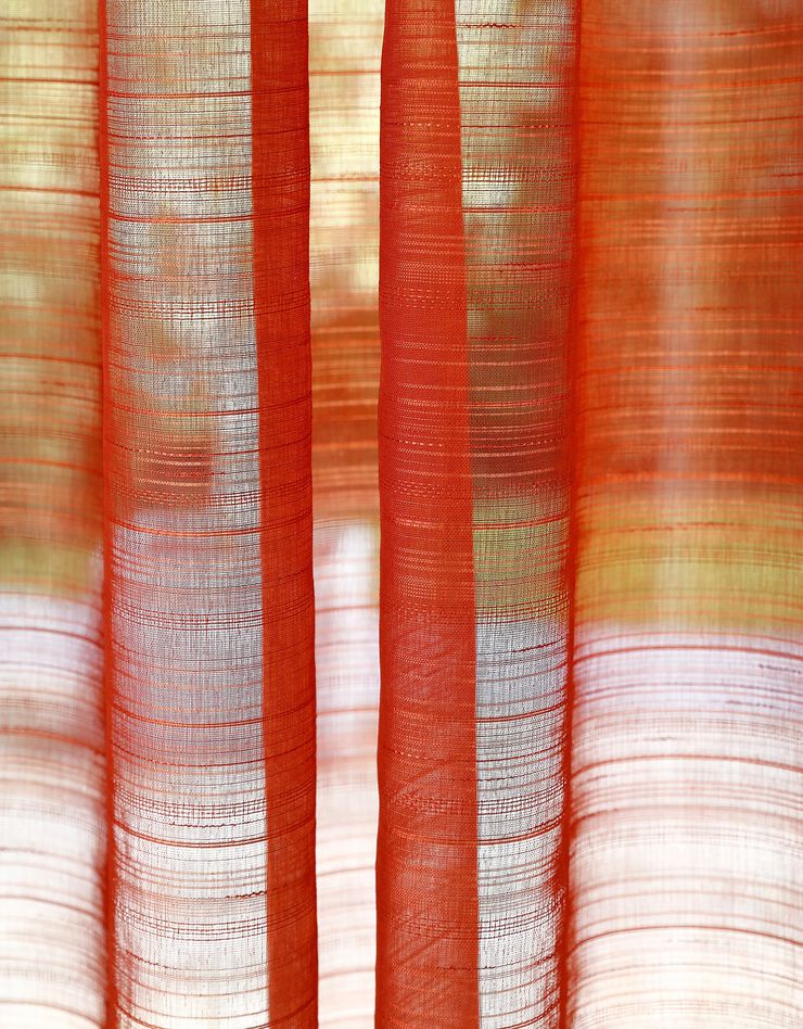 Panneau voile fines rayures (terracotta)