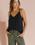 Caraco uni, viscose  (noir)