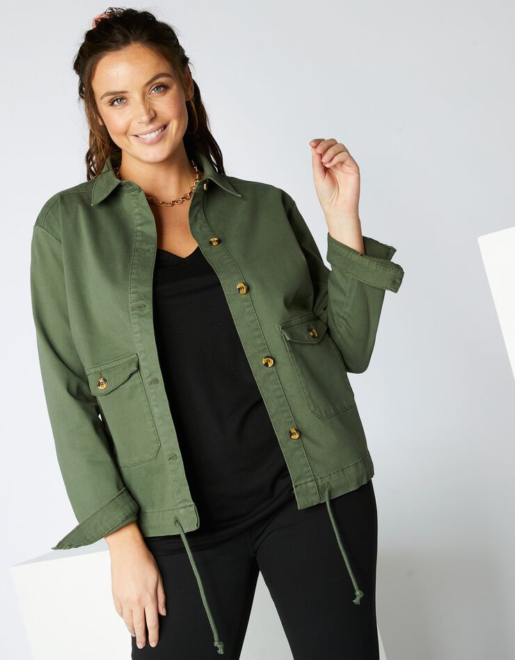 Veste boutonnée (kaki) Veste boutonnée (kaki)
