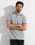 Polo uni maille piquée manches courtes (gris chiné)