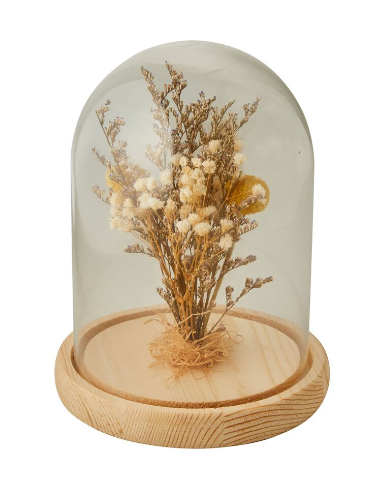 Globe de fleurs séchées (unique)