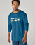 Pyjama pantalon manches longues message (bleu / marine)