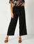 Pantalon raccourci large uni (noir)