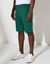 Bermuda 5 poches stretch ceinture élastiquée côtés (vert sapin)