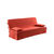 Housse clic-clac standard coton bachette uni (terracotta)