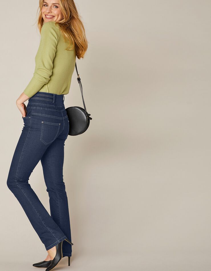 Jean droit taille haute - petite stature (brut) Jean droit taille haute - petite stature (brut)