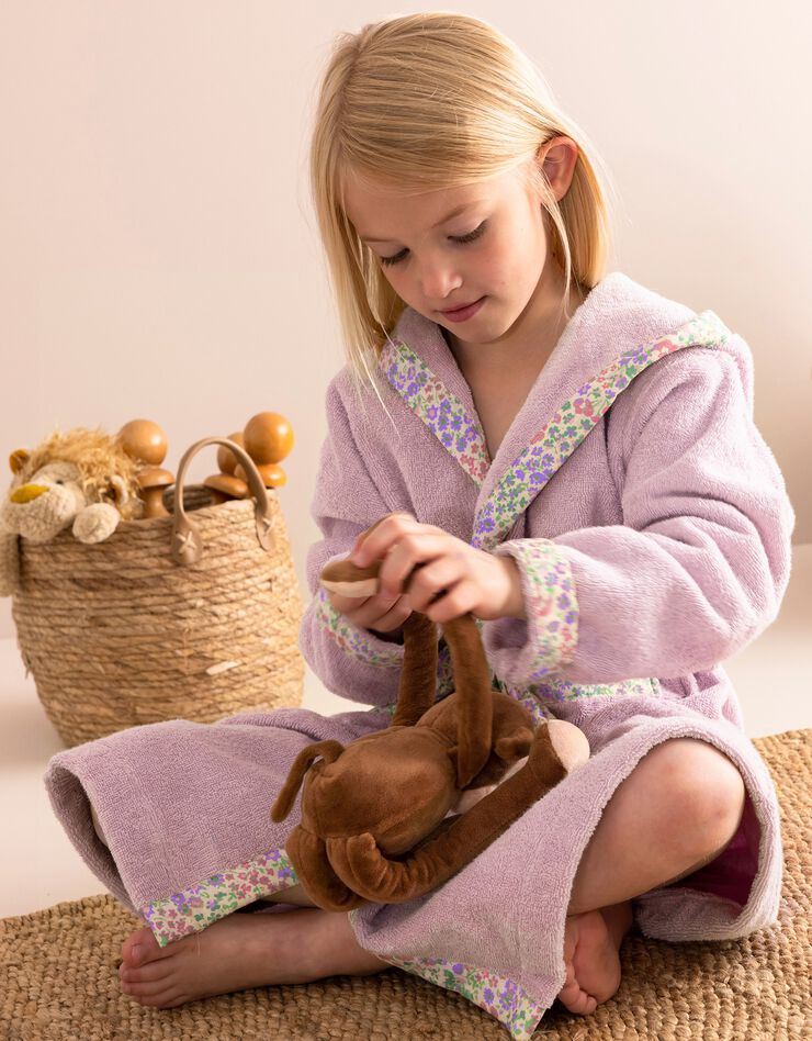 Peignoir de bain enfant à capuche éponge coton - 380 g/m² (parme) Peignoir de bain enfant à capuche éponge coton - 380 g/m² (parme)