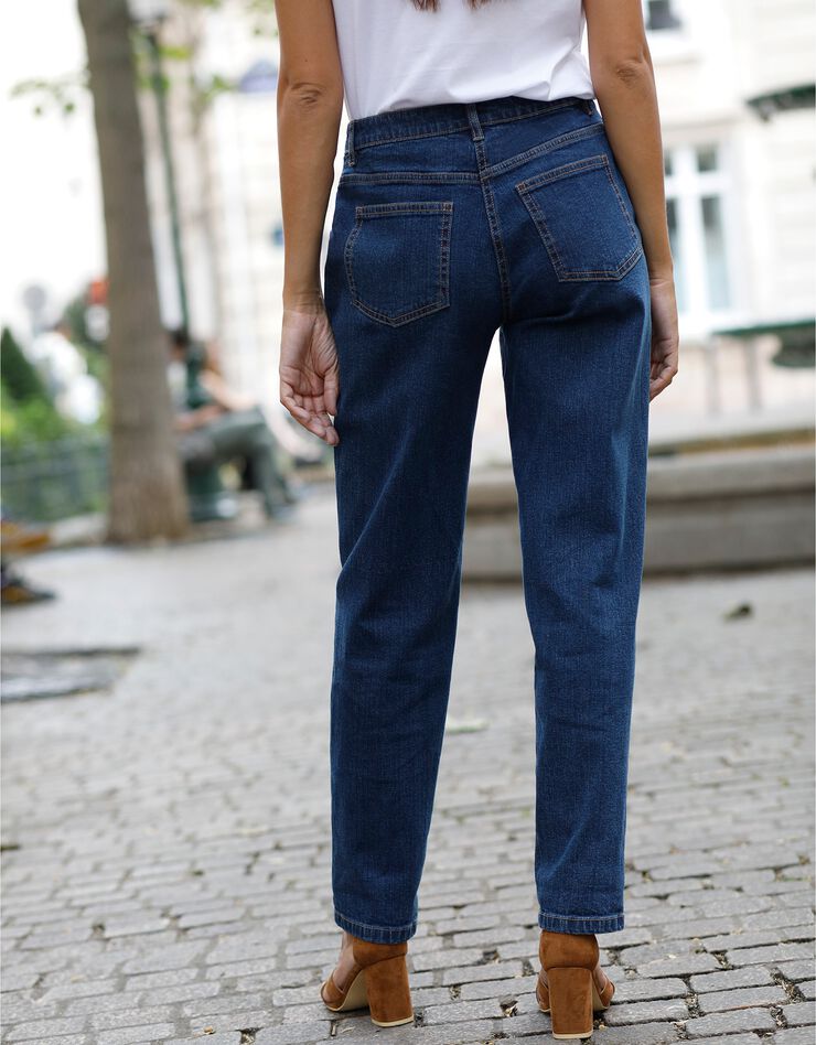 Jean mom boutonné (stone)