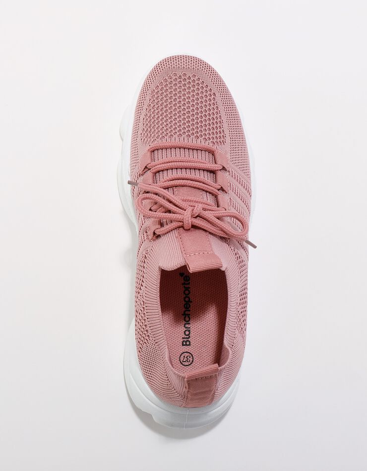Baskets de sport légères à enfiler, textile mesh (rose)