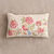 Coussin brod&eacute; floral Jos&eacute;phine (naturel / terracotta)