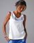 Débardeur broderies contrastées (blanc / bleu)