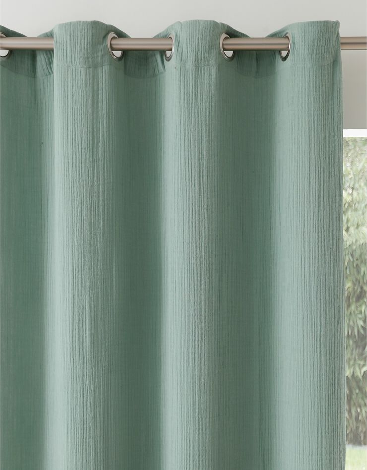 Rideau double gaze de coton (vert)