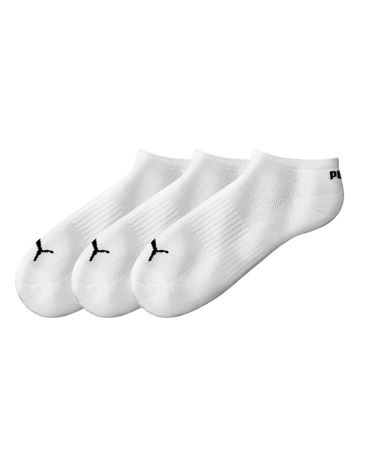 Socquettes matelassées sneaker - lot de 3 paires (blanc)