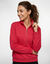 Sweat col montant zipp&eacute; en molleton gratt&eacute; (rouge)