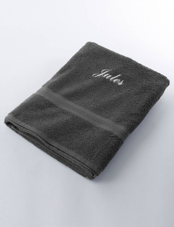 Collection serviettes de bain personnalisables confort moelleux (anthracite)