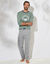 T-shirt pyjama imprimé manches longues (vert)