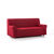 Housse extensible motif jacquard "serpentins" pour fauteuil et canapé  (rouge)