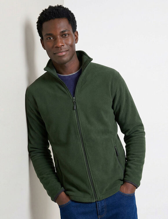 Veste polaire zipp&eacute;e (kaki)