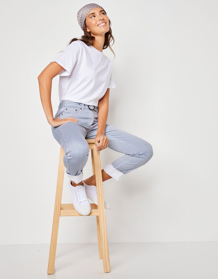 Tee-shirt "loose" en coton, uni (blanc) Tee-shirt "loose" en coton, uni (blanc)