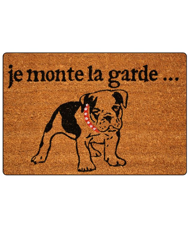Paillasson coco motif chien (marron)